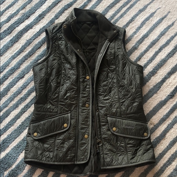 Barbour Jackets & Blazers - Barbour green vest/gilet cavalry